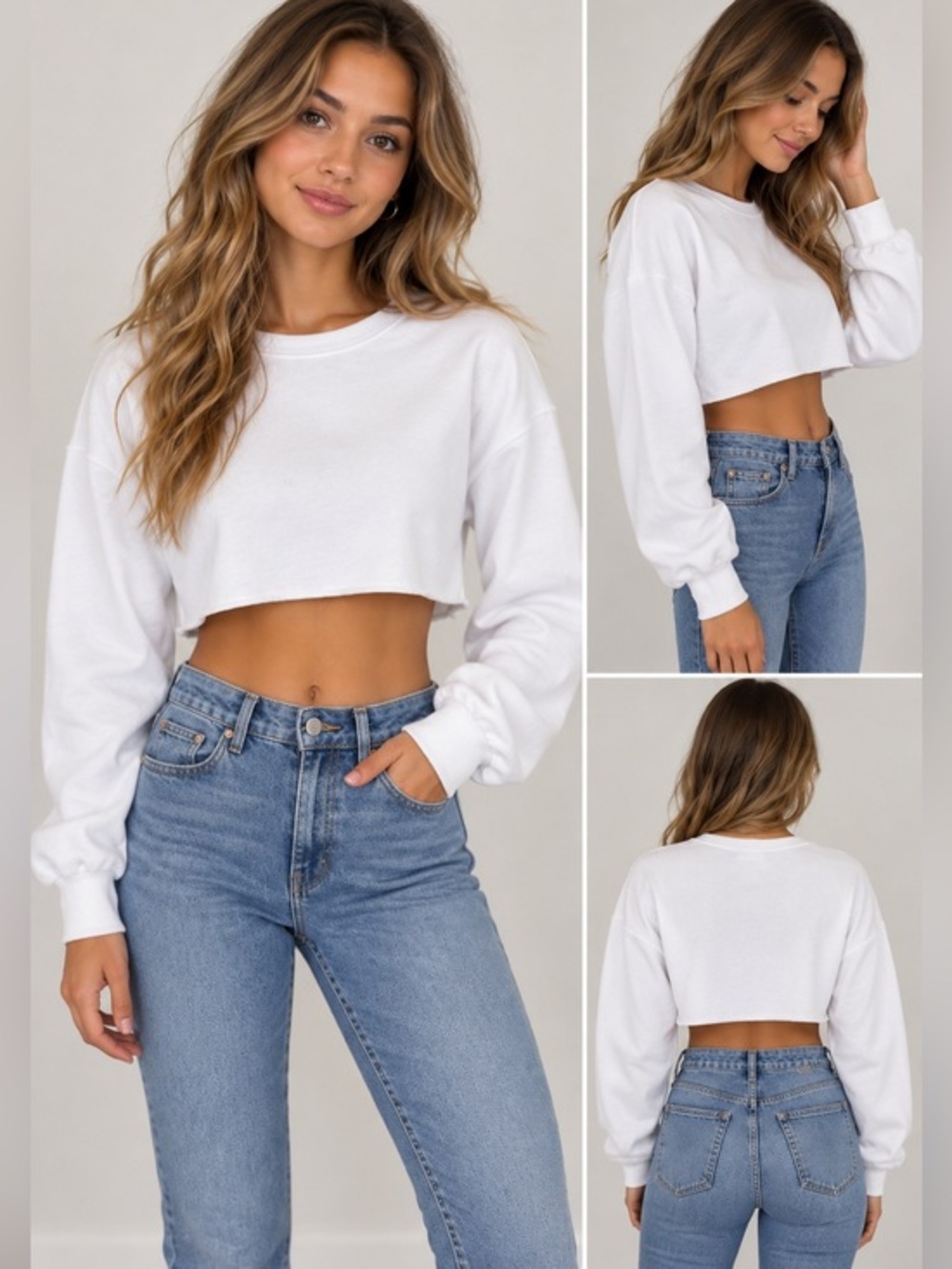 Pretty little things Crop Sweater size 4 great condition white color